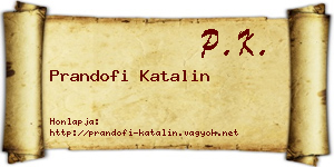 Prandofi Katalin névjegykártya